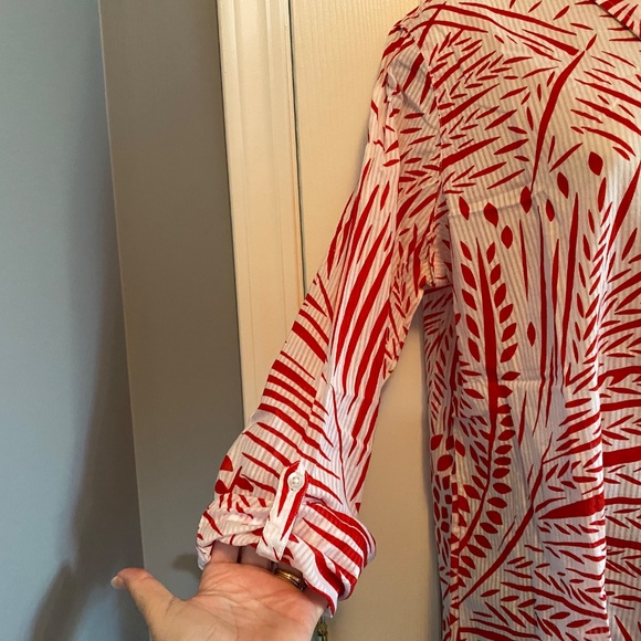 BUY 2 ITEMS GET 1 FREE - Chico’s Long Sleeve Button Up Blouse Sz 12 - Picture 5 of 10